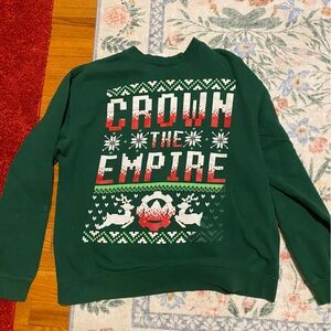 Crown the Empire Ugly Christmas Crewneck Band Sweatshirt 2013